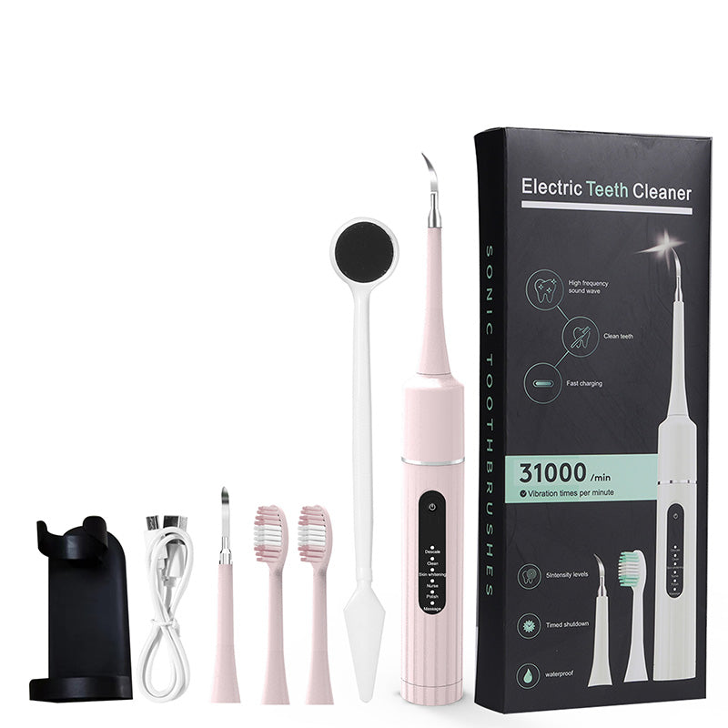 🦷✨ Limpiador Dental Ultrasónico 5 en 1 – 3 Velocidades Ajustables para Limpieza Profunda y Suave 💦📦