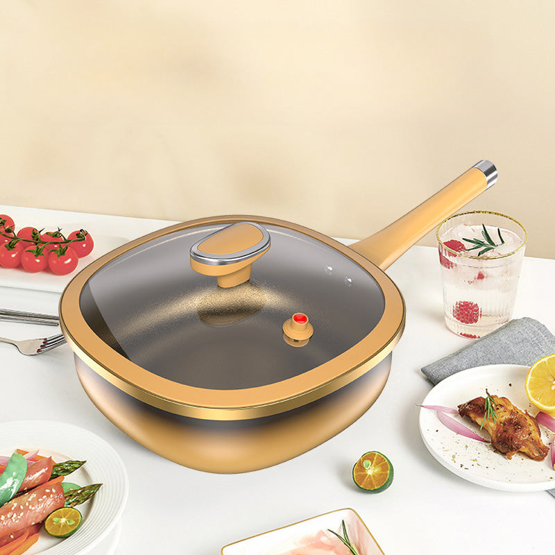 🍳✨ Olla de Aleación de Titanio de 12 Pulgadas – Antiadherente Natural, Libre de Tóxicos, con Tapa Hermética y Apta para Lavavajillas 🔥🍴