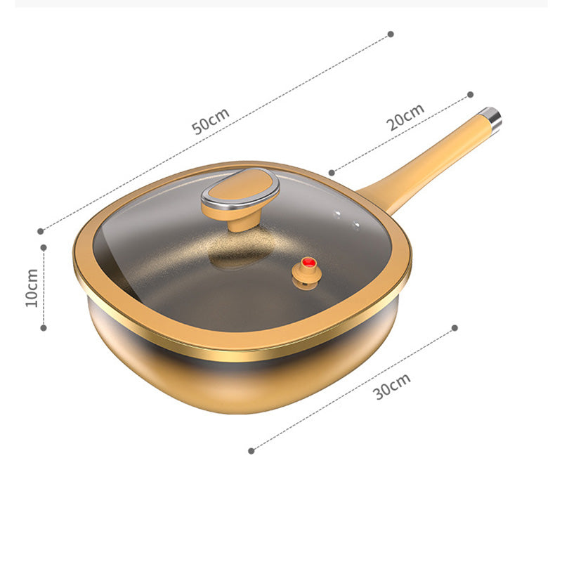 🍳✨ Olla de Aleación de Titanio de 12 Pulgadas – Antiadherente Natural, Libre de Tóxicos, con Tapa Hermética y Apta para Lavavajillas 🔥🍴