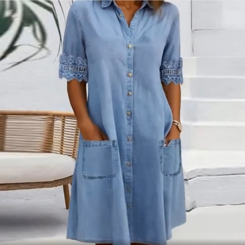 👗💙 ¡OFERTA 50% OFF! Vestido Vaquero Elegante Mujer – Estilo Casual Chic