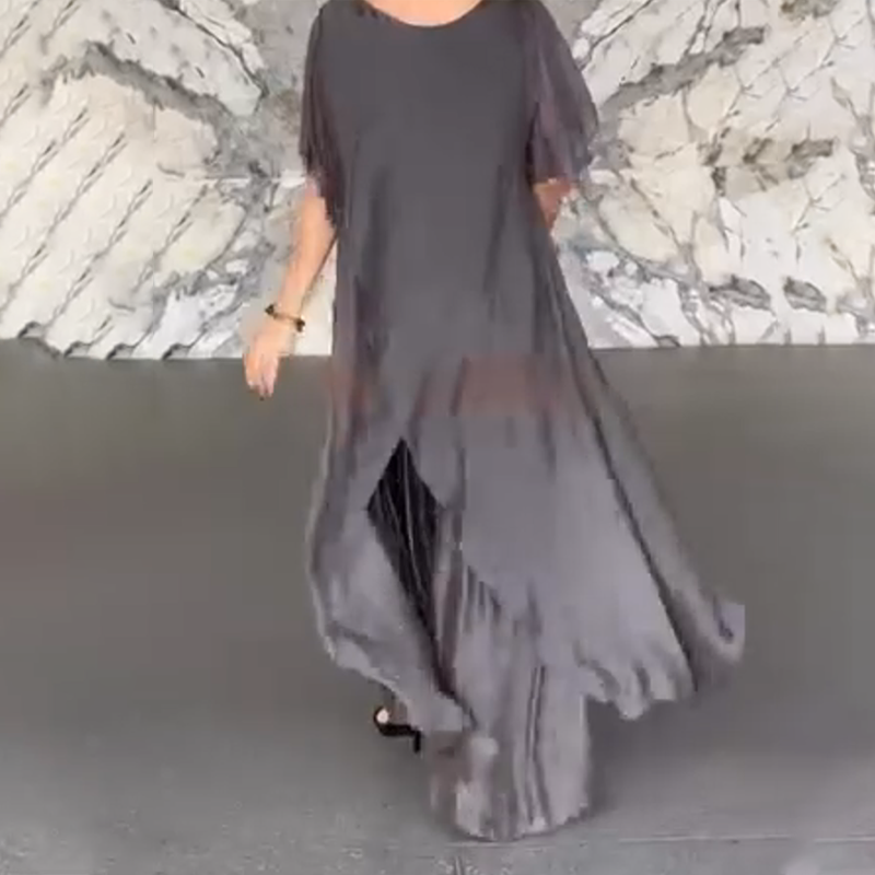 ✨Traje elegante de dos piezas de algodón mercerizado de color liso para mujer.【Top + Pantalones】