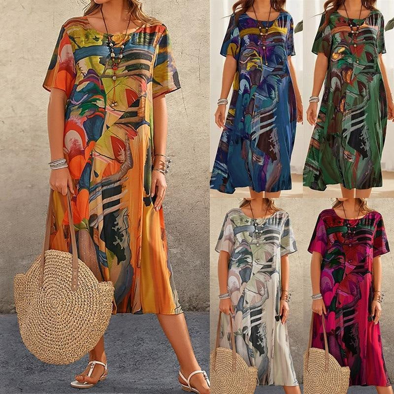 💃🌴 Vestido Elegante de Seda de Morera “Tropical Breeze” – Ligero, Fluido y Sofisticado ✨👗