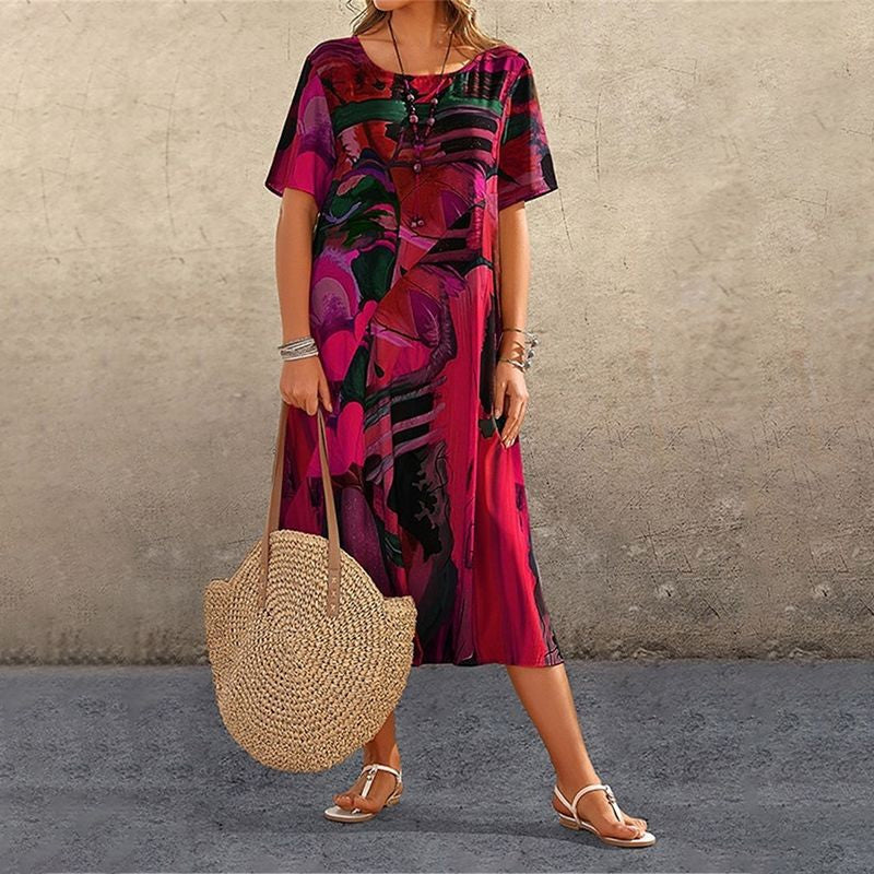 💃🌴 Vestido Elegante de Seda de Morera “Tropical Breeze” – Ligero, Fluido y Sofisticado ✨👗