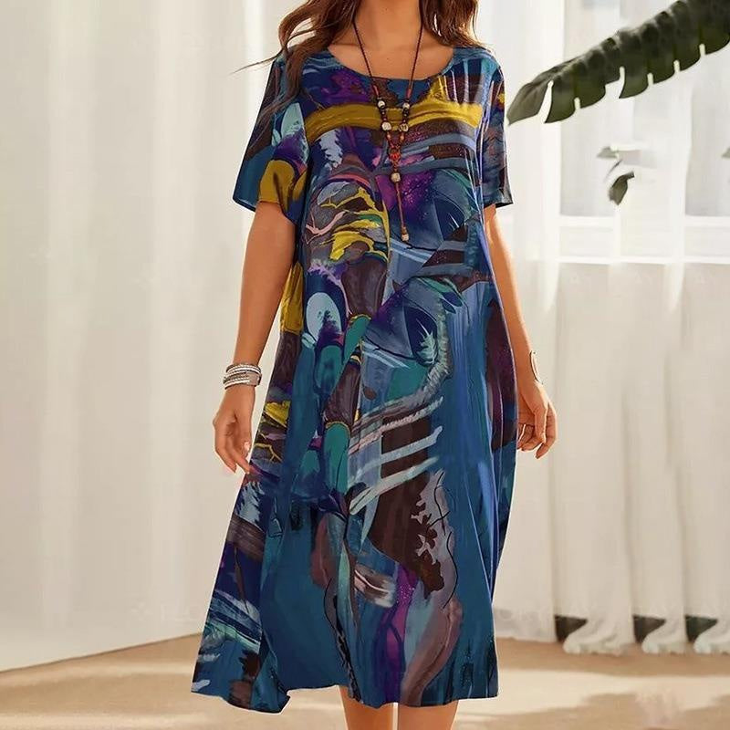 💃🌴 Vestido Elegante de Seda de Morera “Tropical Breeze” – Ligero, Fluido y Sofisticado ✨👗