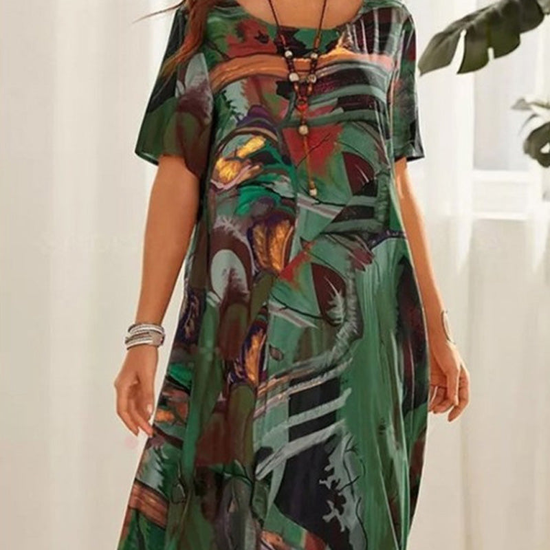 💃🌴 Vestido Elegante de Seda de Morera “Tropical Breeze” – Ligero, Fluido y Sofisticado ✨👗