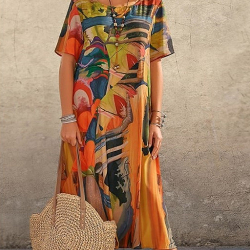 💃🌴 Vestido Elegante de Seda de Morera “Tropical Breeze” – Ligero, Fluido y Sofisticado ✨👗