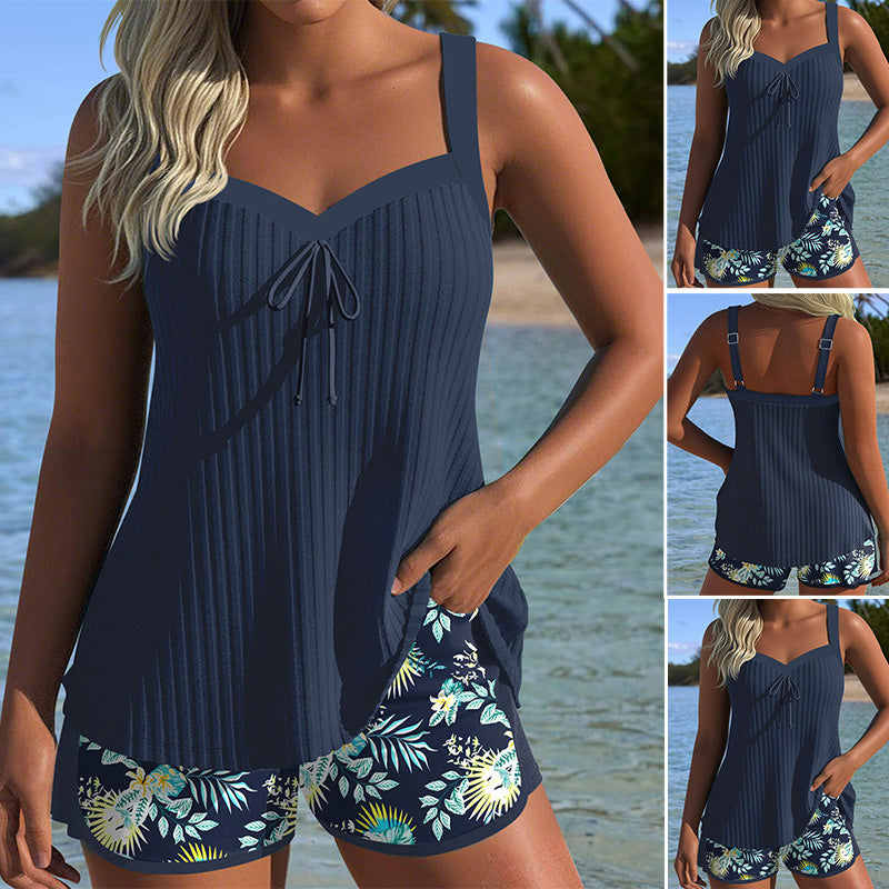 🌞👙 Conjunto de Bañador y Pantalón Corto Estampado – Estilo Fresco y Divertido para Disfrutar del Sol con Comodidad 🏖️🌸