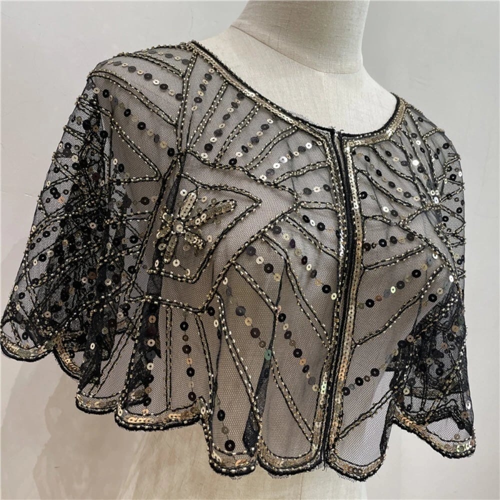 ⏰🔥 ¡50% DE DESCUENTO POR TIEMPO LIMITADO! ✨ Chal Vintage de Encaje con Cuentas – Elegancia y Estilo para Cada Ocasión 💖🌿