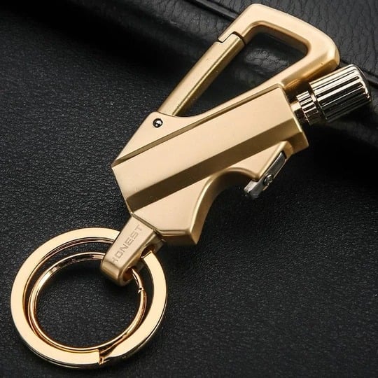 🏃‍♂️✨ Compacto, fuerte y listo – Llavero encendedor de pedernal para cualquier aventura 🔥🗝️