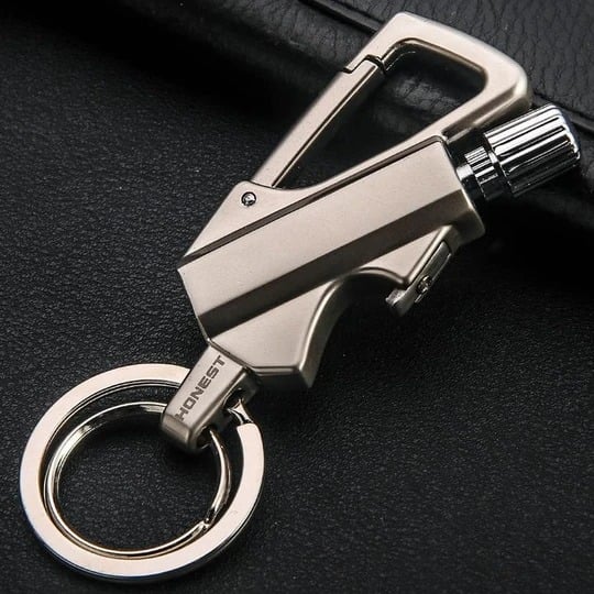 🏃‍♂️✨ Compacto, fuerte y listo – Llavero encendedor de pedernal para cualquier aventura 🔥🗝️