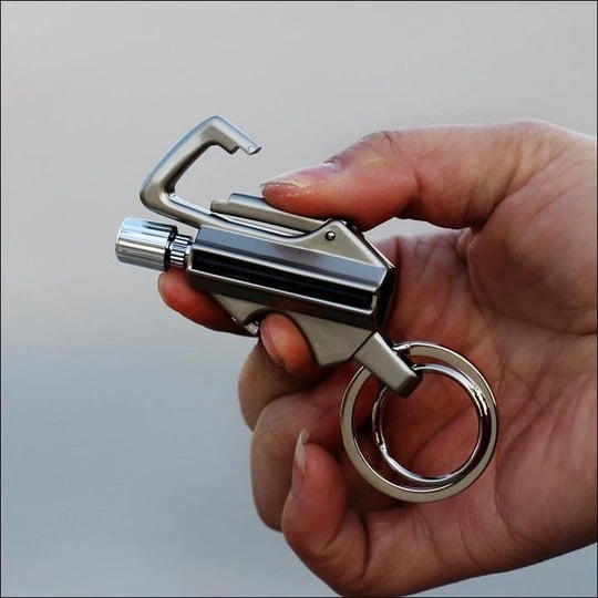 🏃‍♂️✨ Compacto, fuerte y listo – Llavero encendedor de pedernal para cualquier aventura 🔥🗝️