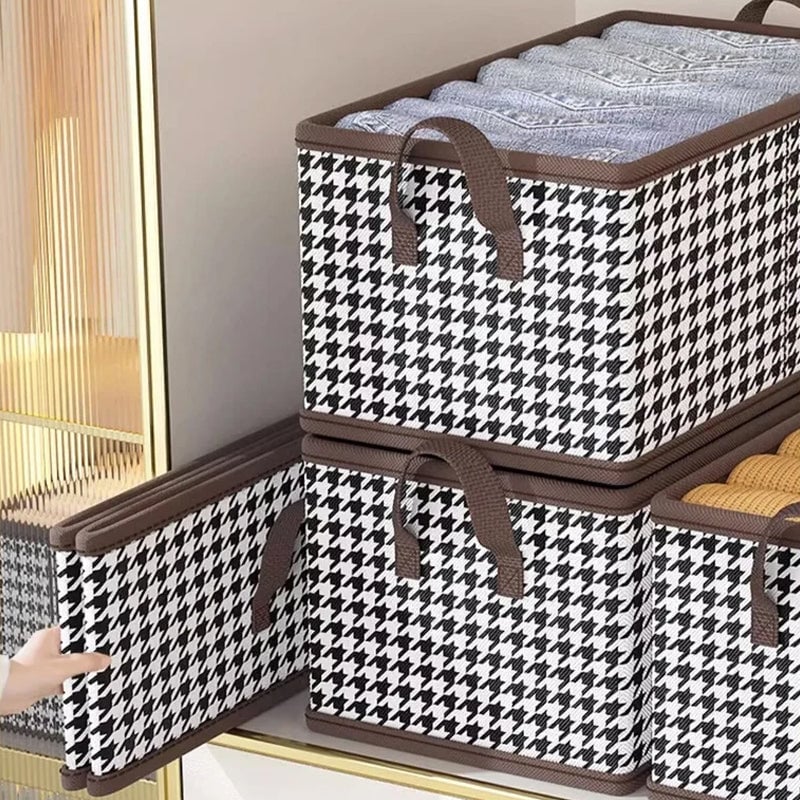 👖 Organizador de Jeans Plegable para Armario – Ahorra Espacio con Divisores Ajustables y Panel Transparente 🏠✨