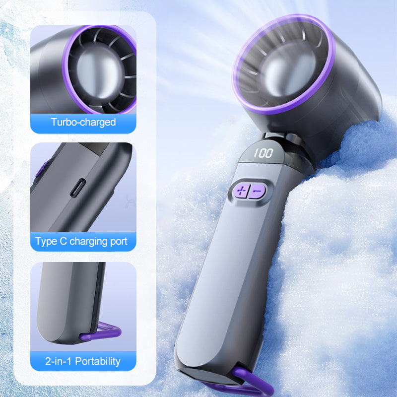 ⏰ ¡Oferta por Tiempo Limitado 50% OFF! 🔥🔥 Ventilador Turbo Portátil de Mano – Frescura Instantánea en Cualquier Lugar 💨✨🖐️