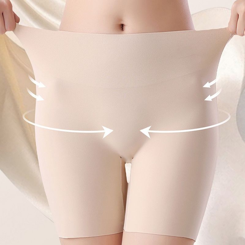 🔥50% de descuento 🔥Ropa interior de seda helada de cintura alta para mujer con control de abdomen y levantamiento de cadera