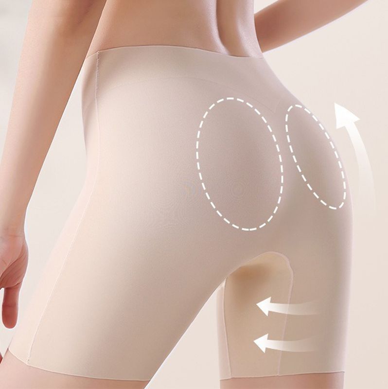 🔥50% de descuento 🔥Ropa interior de seda helada de cintura alta para mujer con control de abdomen y levantamiento de cadera