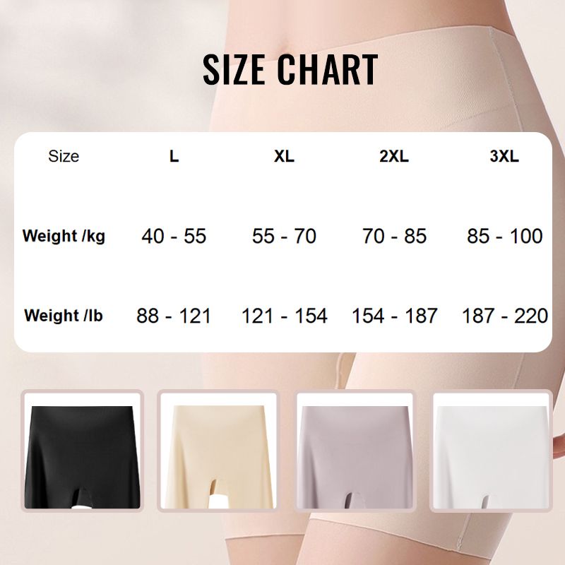 🔥50% de descuento 🔥Ropa interior de seda helada de cintura alta para mujer con control de abdomen y levantamiento de cadera
