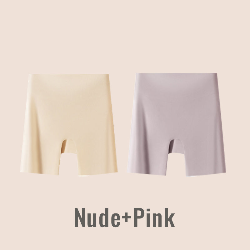 🔥50% de descuento 🔥Ropa interior de seda helada de cintura alta para mujer con control de abdomen y levantamiento de cadera