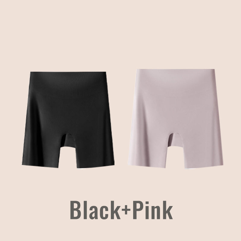 🔥50% de descuento 🔥Ropa interior de seda helada de cintura alta para mujer con control de abdomen y levantamiento de cadera