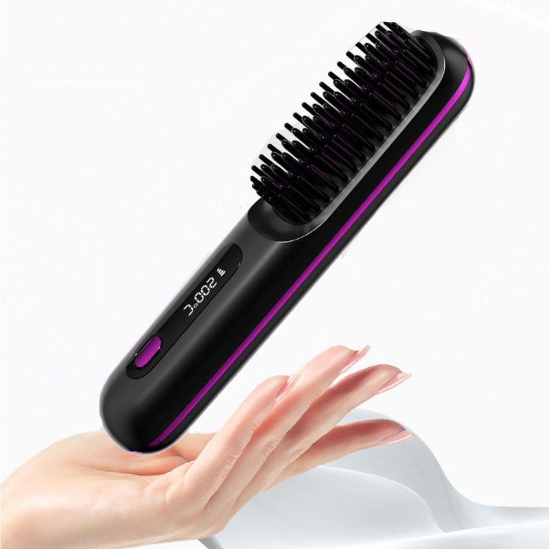 ✨💇‍♀️ Peine Alisador Inalámbrico con Calentamiento Cerámico – Suave, Rápido y Portátil 🔥