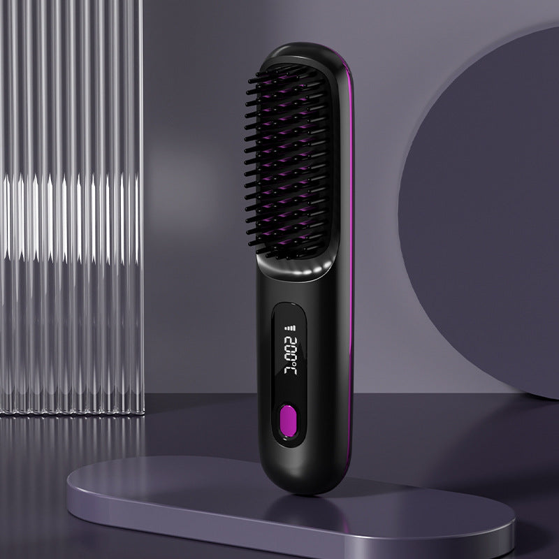 ✨💇‍♀️ Peine Alisador Inalámbrico con Calentamiento Cerámico – Suave, Rápido y Portátil 🔥
