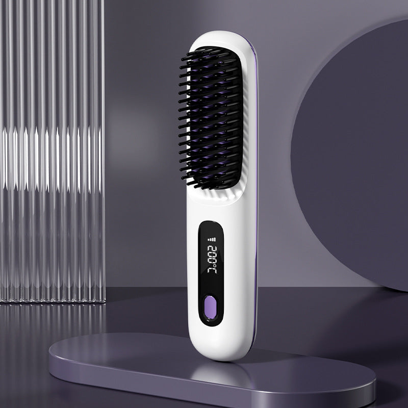 ✨💇‍♀️ Peine Alisador Inalámbrico con Calentamiento Cerámico – Suave, Rápido y Portátil 🔥