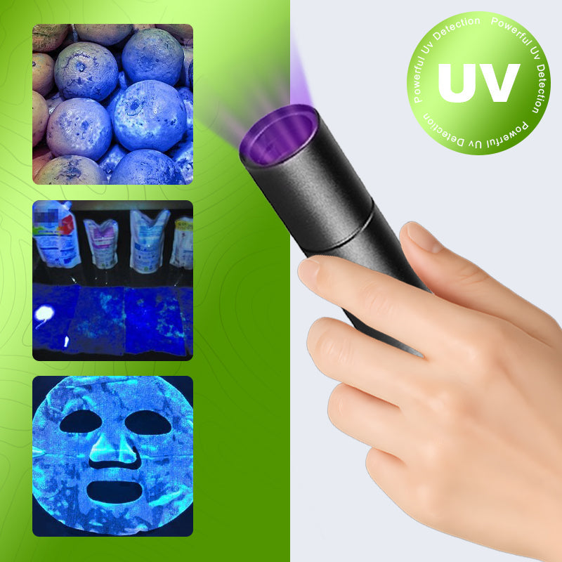 🔦 Linterna UV Negra para Inspección de Vegetales – Revisión Precisa y Eficaz 🌿✨