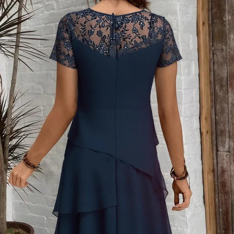 👗✨ Vestido Midi de Malla en Capas para Mujer 💫 Ligero, Elegante y con Movimiento | Silueta Favorecedora💖