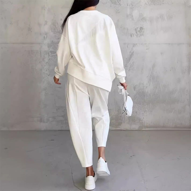 👩‍🦱 Conjunto de Sudadera y Pantalones de Mujer – Manga Larga con Dobladillo, Estilo Cómodo y Moderno ✨💖