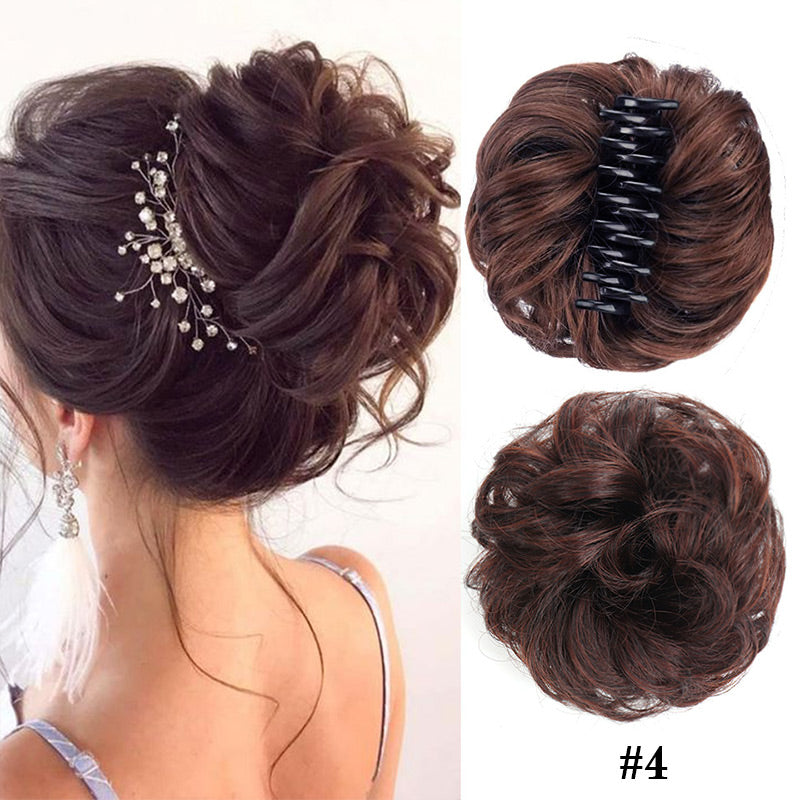 💥🍃 Claw Clip Peluca para el Cabello Natural – Estilo Bun Elegante y Rápido 🦋✨