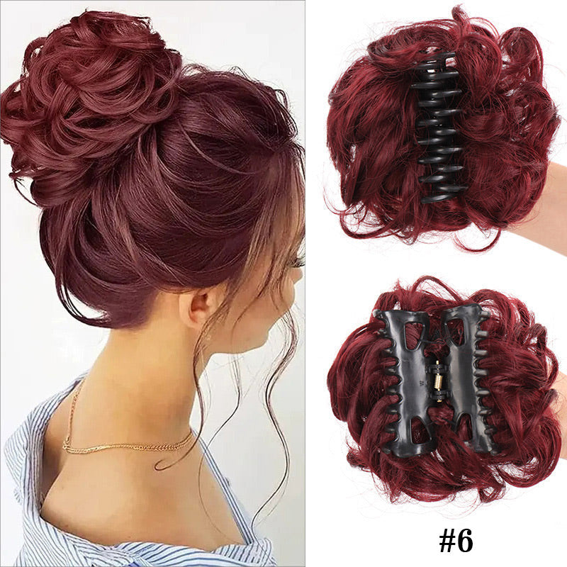 💥🍃 Claw Clip Peluca para el Cabello Natural – Estilo Bun Elegante y Rápido 🦋✨