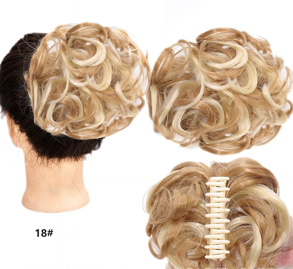 💥🍃 Claw Clip Peluca para el Cabello Natural – Estilo Bun Elegante y Rápido 🦋✨