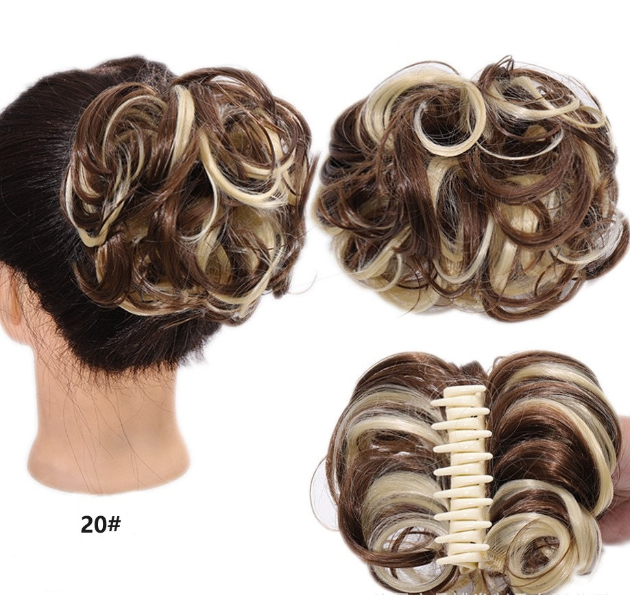 💥🍃 Claw Clip Peluca para el Cabello Natural – Estilo Bun Elegante y Rápido 🦋✨