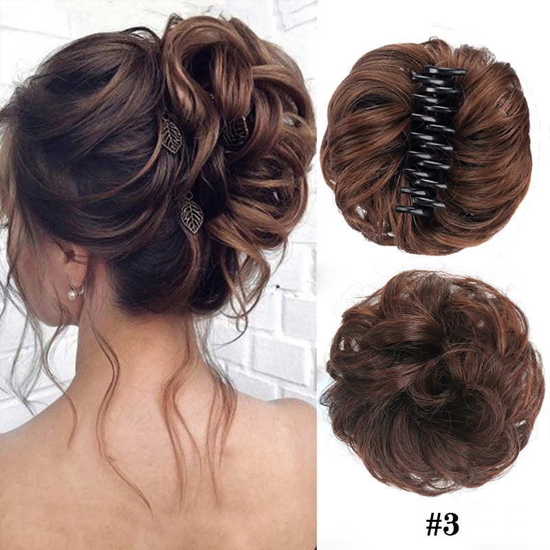 💥🍃 Claw Clip Peluca para el Cabello Natural – Estilo Bun Elegante y Rápido 🦋✨