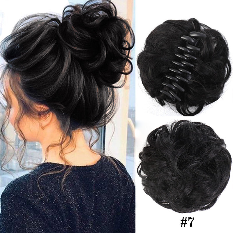 💥🍃 Claw Clip Peluca para el Cabello Natural – Estilo Bun Elegante y Rápido 🦋✨