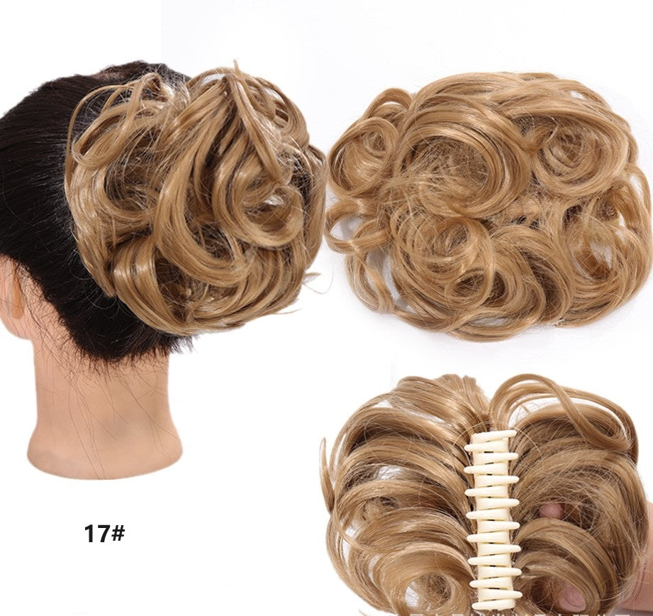 💥🍃 Claw Clip Peluca para el Cabello Natural – Estilo Bun Elegante y Rápido 🦋✨