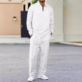 👕✨ Conjunto de Sudadera de Punto Gofrado y Pantalón Recto para Hombre – Comodidad y Estilo para el Día a Día 💼🌟