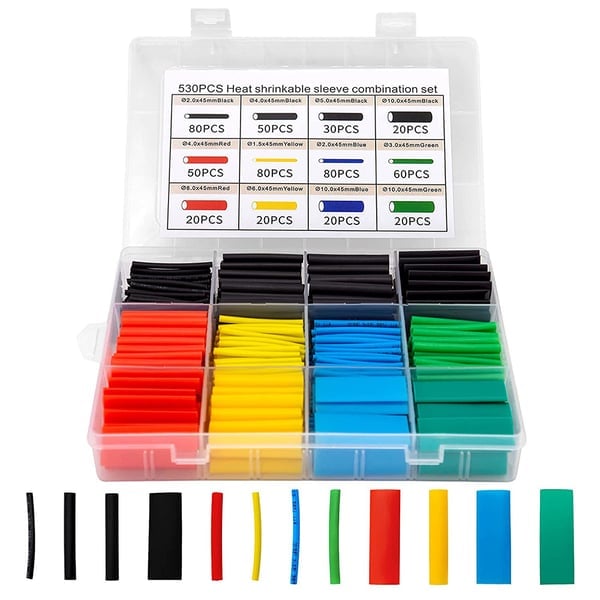 📢 ¡50% DE DESCUENTO AHORA! 🔥 Kit de tubos termorretráctiles: 580 piezas con estuche, relación 3:1, sellado impermeable y reparación rápida de aislamiento 🛠️🔧