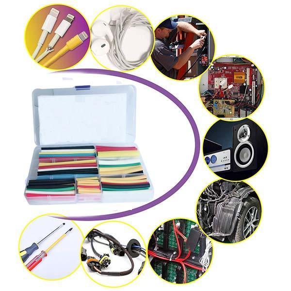 📢 ¡50% DE DESCUENTO AHORA! 🔥 Kit de tubos termorretráctiles: 580 piezas con estuche, relación 3:1, sellado impermeable y reparación rápida de aislamiento 🛠️🔧