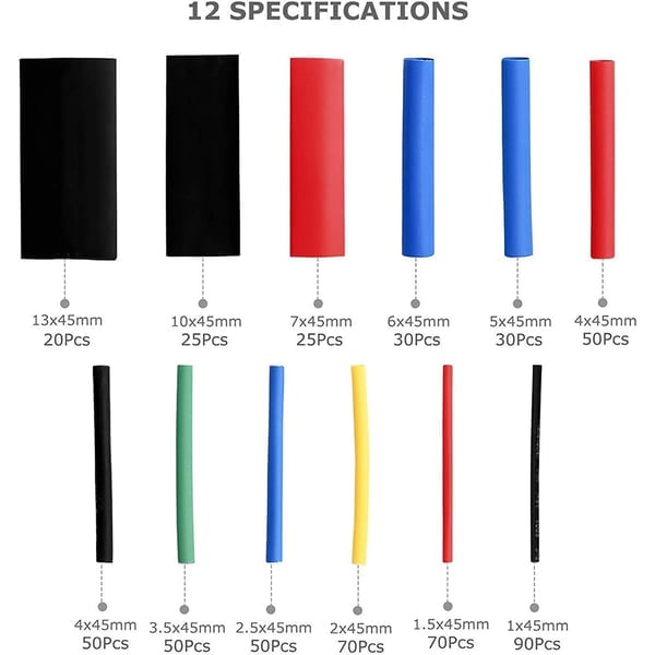 📢 ¡50% DE DESCUENTO AHORA! 🔥 Kit de tubos termorretráctiles: 580 piezas con estuche, relación 3:1, sellado impermeable y reparación rápida de aislamiento 🛠️🔧