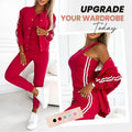 👩‍🦱 Conjunto de 3 Piezas de Chaqueta y Pantalón de Béisbol para Mujer – Estilo Deportivo y Cómodo ✨⚾
