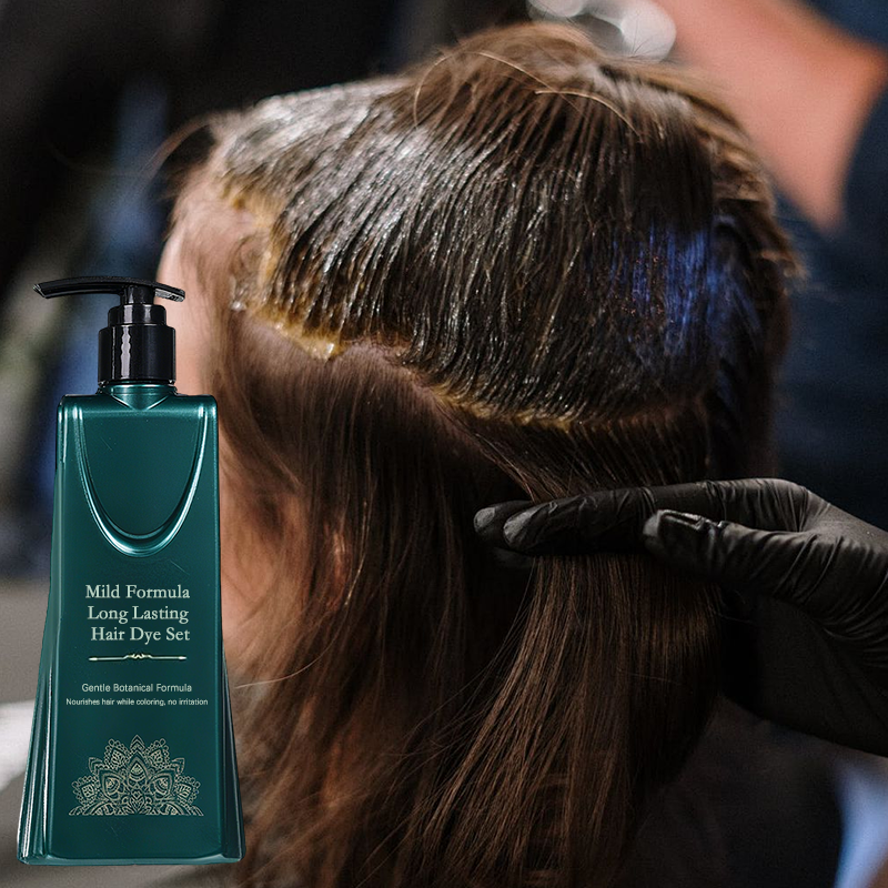 💇‍♀️ Set de Tintes para el Cabello de Larga Duración – Cobertura Completa de Canas sin Dañar el Cuero Cabelludo ✨🌈