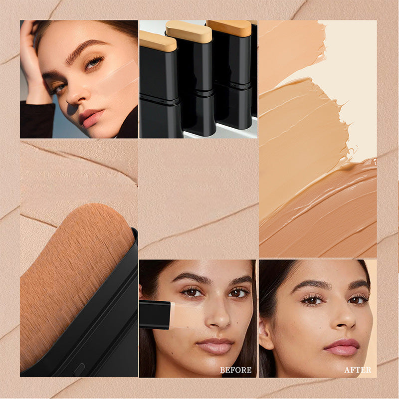 💄 Base de Maquillaje 2 en 1 en Barra con Pincel – Cobertura Perfecta y Aplicación Fácil para un Acabado Impecable ✨🌟