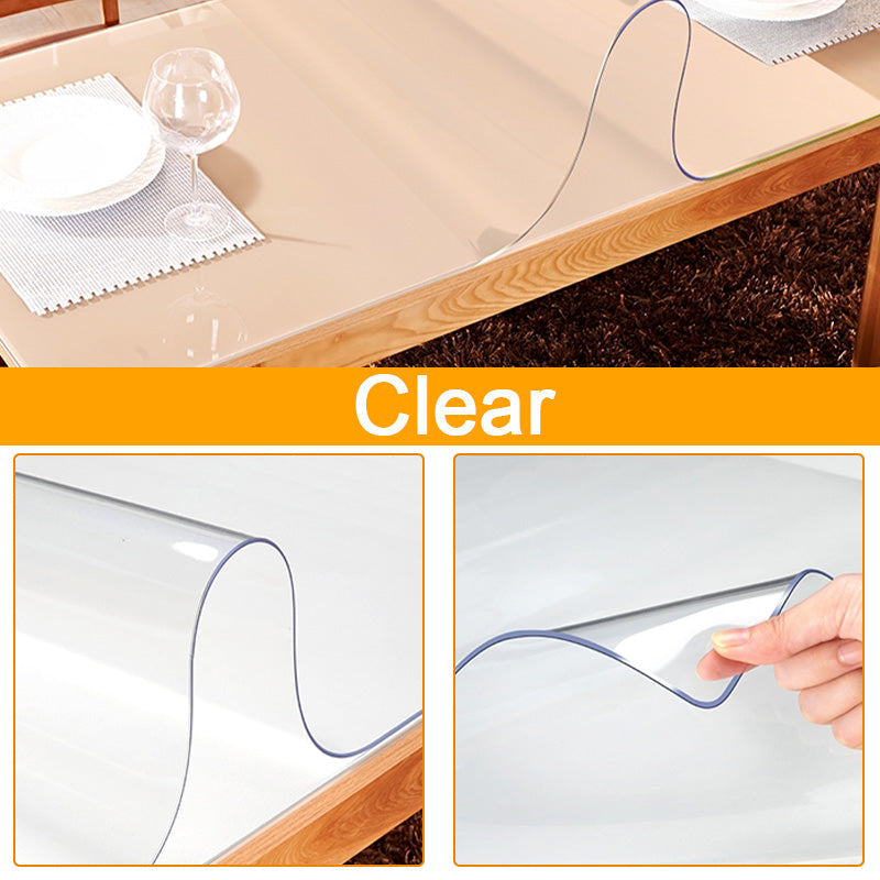 🏠¡OFERTA ESPECIAL: 50 % DE DESCUENTO! Mantel individual de PVC grueso: resistente a los arañazos, resistente al calor y totalmente transparente ✨