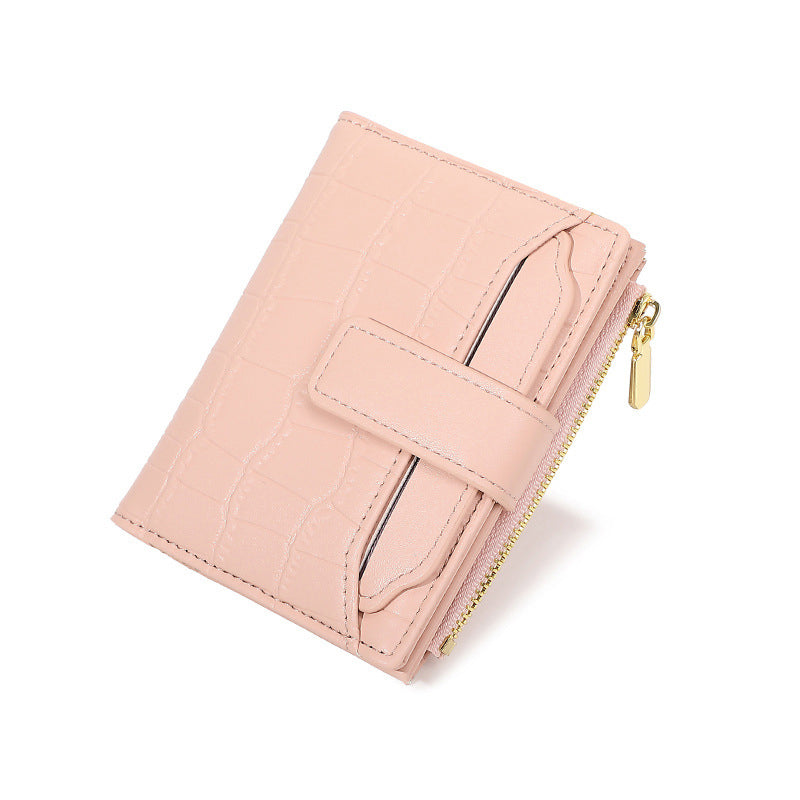 👛 ¡50 % DE DESCUENTO AHORA! 💖 Cartera compacta de color liso para mujer: diseño fino con múltiples ranuras para tarjetas, protección RFID y bolsillo para monedas 🌸📦