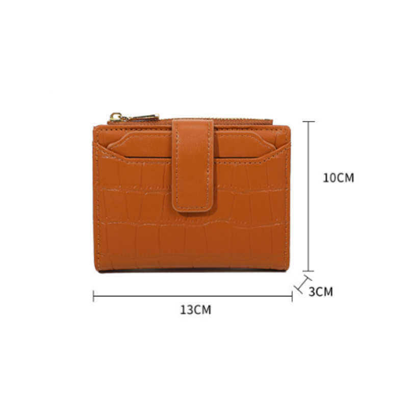 👛 ¡50 % DE DESCUENTO AHORA! 💖 Cartera compacta de color liso para mujer: diseño fino con múltiples ranuras para tarjetas, protección RFID y bolsillo para monedas 🌸📦