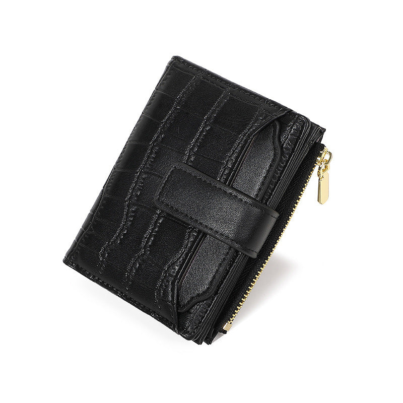 👛 ¡50 % DE DESCUENTO AHORA! 💖 Cartera compacta de color liso para mujer: diseño fino con múltiples ranuras para tarjetas, protección RFID y bolsillo para monedas 🌸📦