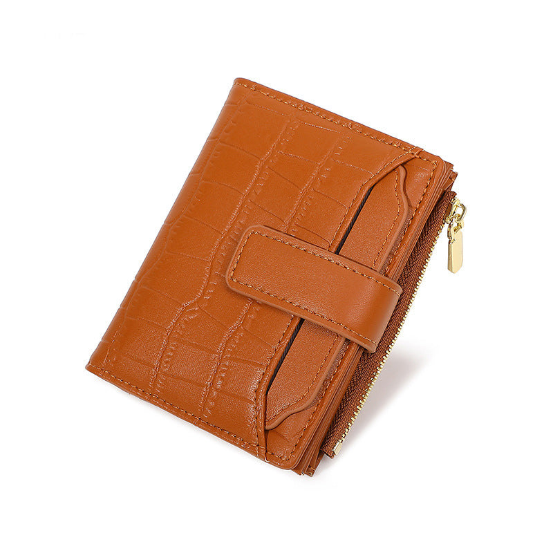 👛 ¡50 % DE DESCUENTO AHORA! 💖 Cartera compacta de color liso para mujer: diseño fino con múltiples ranuras para tarjetas, protección RFID y bolsillo para monedas 🌸📦