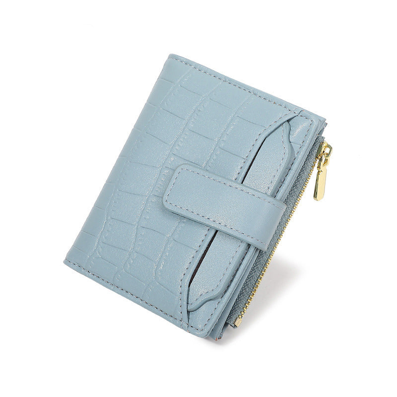 👛 ¡50 % DE DESCUENTO AHORA! 💖 Cartera compacta de color liso para mujer: diseño fino con múltiples ranuras para tarjetas, protección RFID y bolsillo para monedas 🌸📦