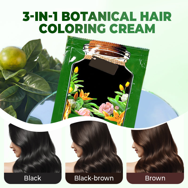 ✨💆‍♀️ Crema Colorante Botánica 3 en 1 – Tinte Natural, Cuidado y Brillo para el Cabello 🌿