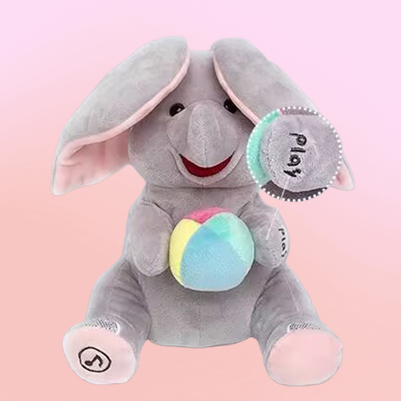 🐘 Lindo Elefante de Peluche que Juega a las Escondidas – Divertido y Tierno Compañero para Todos los Niños ✨🎉